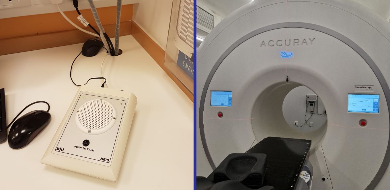 bhi noise cancelling intercom in a hospital setting